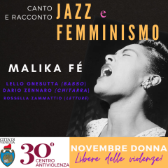 Novembre donna 2024 - canto e racconto jazze femminismo - malika fé